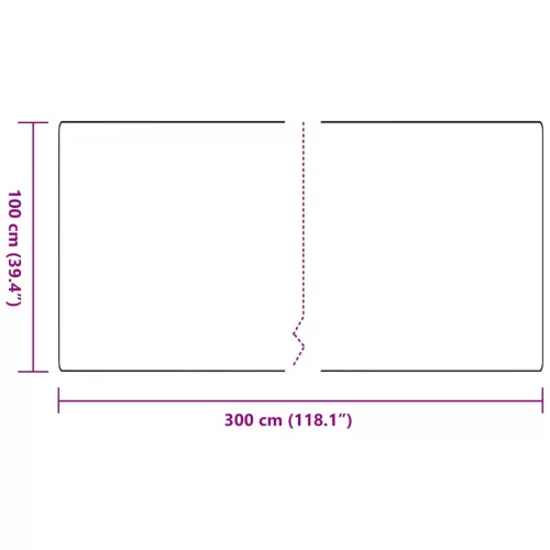  Szőnyeg futó Sötétszürke 100 x 300 cm 100% Polipropilén