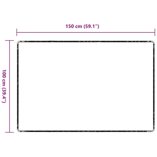  Szőnyeg futó Világosszürke 100 x 150 cm 100% Polipropilén