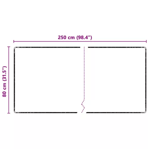  Szőnyeg futó Szürke 80 x 250 cm 100% Polipropilén Tuftr
