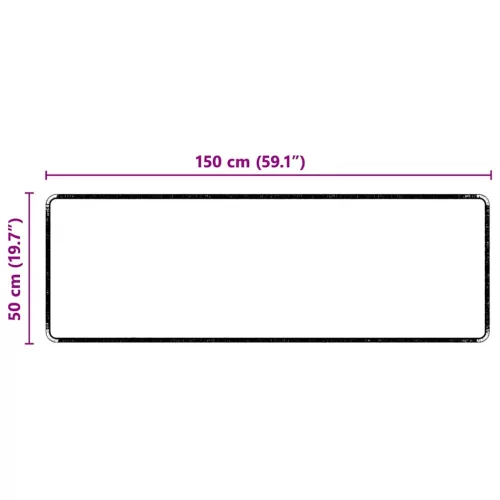  Szőnyeg futó Fekete 50 x 150 cm 100% Polipropilén Tuftr