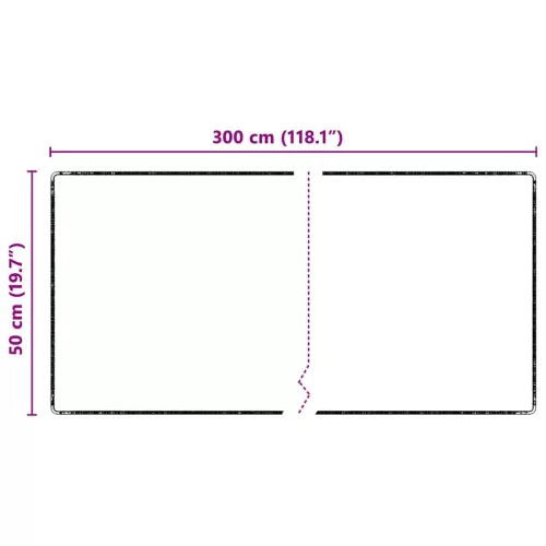  Szőnyeg futó Fekete 50 x 300 cm 100% Polipropilén Tuftr