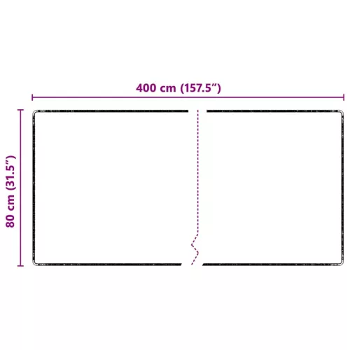  Szőnyeg futó Fekete 80 x 400 cm 100% Polipropilén Tuftr