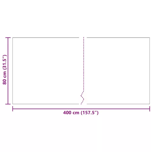 Szőnyeg futó Szürke 80 x 400 cm szövet
