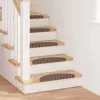  Öntapadós lépcsőszőnyegek 15 pcs Barna 56 x 17 x 3 cm
