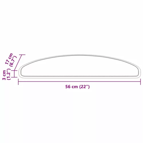  Öntapadós lépcsőszőnyegek 15 pcs Barna 56 x 17 x 3 cm