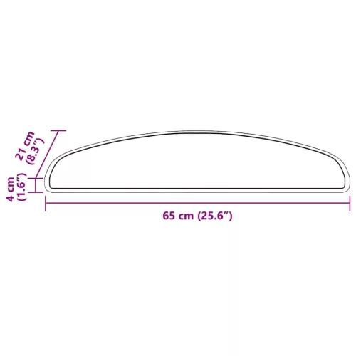  Öntapadós lépcsőszőnyegek 15 pcs Antracit 65 x 21 x 4 cm