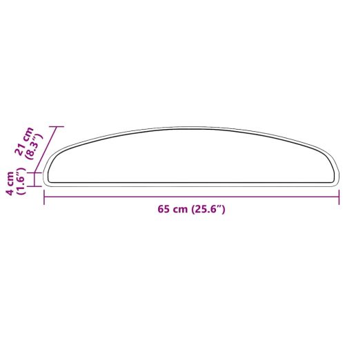  Öntapadós lépcsőszőnyegek 15 pcs Kék 65 x 21 x 4 cm