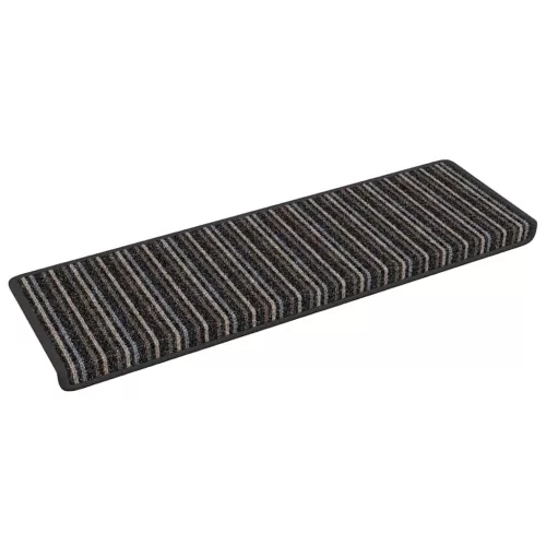  Öntapadós lépcsőszőnyegek Csíkos 15 pcs Antracit 65 x 21 x 4 cm