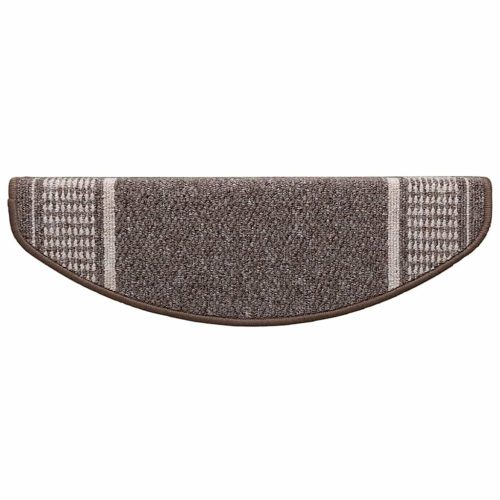 Öntapadós lépcsőszőnyegek 15 pcs Barna 65 x 21 x 4 cm