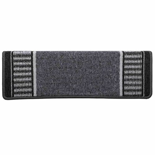 Öntapadós lépcsőszőnyegek 15 pcs Antracit 65 x 21 x 4 cm