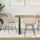  Étkezőszék 2 pcs Természetes 44 x 44 x 74 cm Rattan és Vas