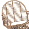 Étkezőszék 2 pcs Természetes 44 x 44 x 74 cm Rattan és Vas