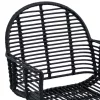  Étkezőszék 2 pcs Rattan és Vas Fekete 57 x 55 x 85 cm