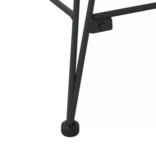  Étkezőszék 2 pcs Rattan és Vas Fekete 57 x 55 x 85 cm