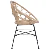  Étkezőszék 2 pcs Természetes 65 x 55,5 x 81 cm Rattan és Vas