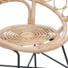  Étkezőszék 2 pcs Természetes 65 x 55,5 x 81 cm Rattan és Vas