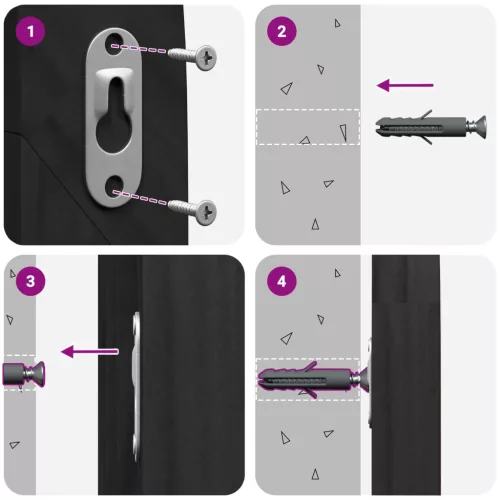  Fejtámla fejtámlával Fekete 100 x 55 x 3 cm Rattan