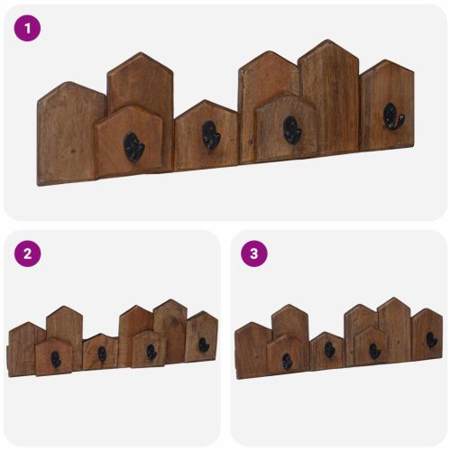  Fogas Barna 48 x 8 x 15 cm Tömör Mahagóni Fa