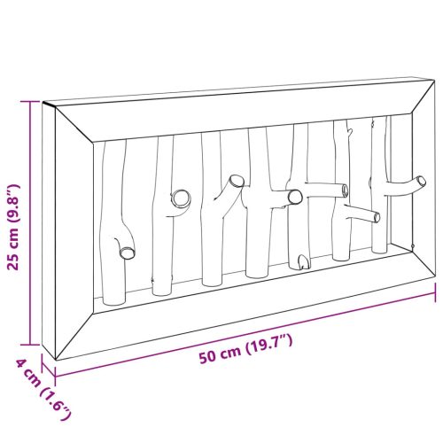  Fogas Barna 50 x 11 x 25 cm Tömör Mahagóni Fa
