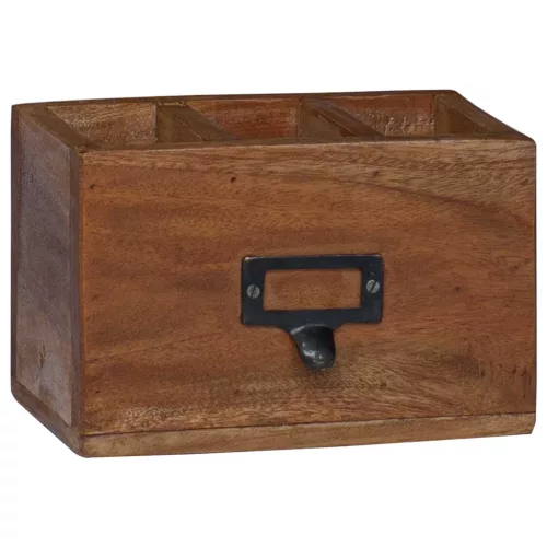  Ceruzatartó Sokszínű 18 x 10 x 12 cm Tömör Mahagóni Fa