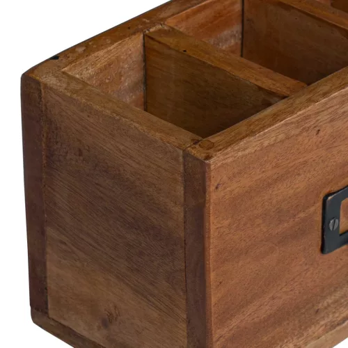  Ceruzatartó Sokszínű 18 x 10 x 12 cm Tömör Mahagóni Fa