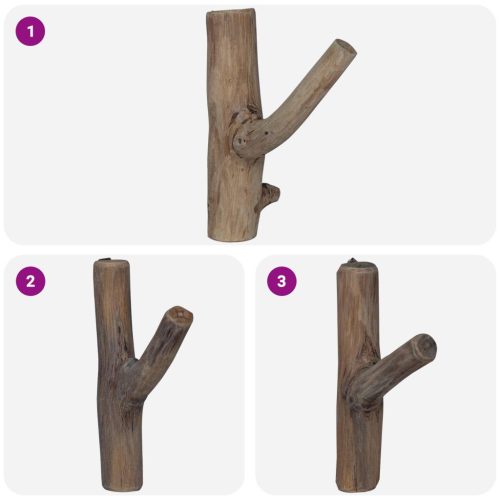  Kampó Barna 4 x 4 x 14 cm Szilárd Újrahasznosított Fa