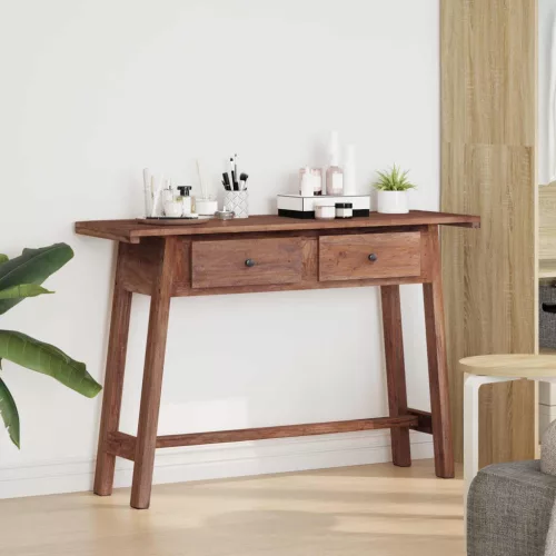  Asztal fiókkal Barna 110 x 30 x 79 cm Tömör Mahagóni Fa