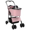 Összecsukható háziállat babakocsi Rózsaszín 81 x 47 x 99 cm