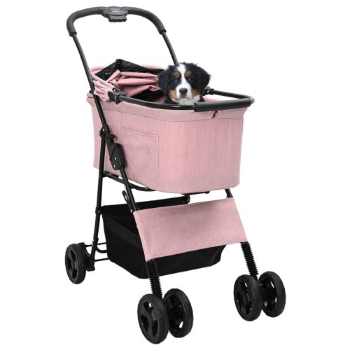  Összecsukható háziállat babakocsi Rózsaszín 81 x 47 x 99 cm