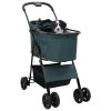  Összecsukható háziállat babakocsi Zöld 81 x 47 x 99 cm