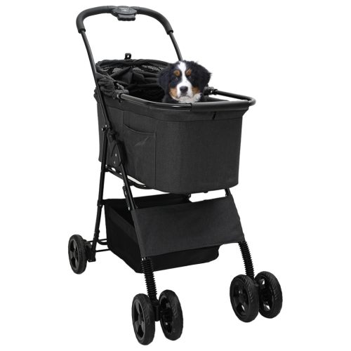  Összecsukható háziállat babakocsi Fekete 81 x 47 x 99 cm