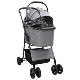   Összecsukható háziállat babakocsi Szürke 81 x 47 x 99 cm
