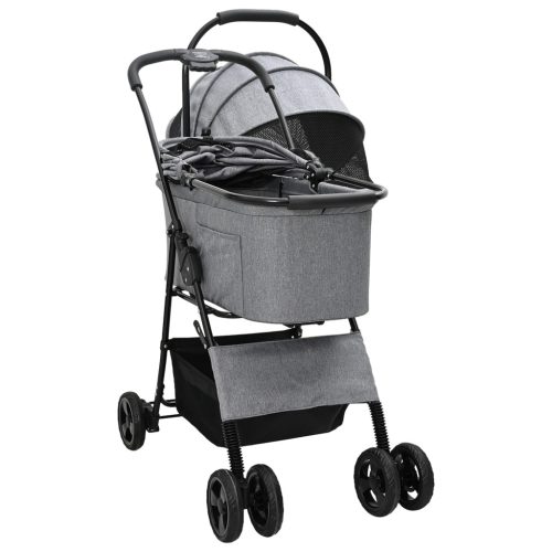  Összecsukható háziállat babakocsi Szürke 81 x 47 x 99 cm