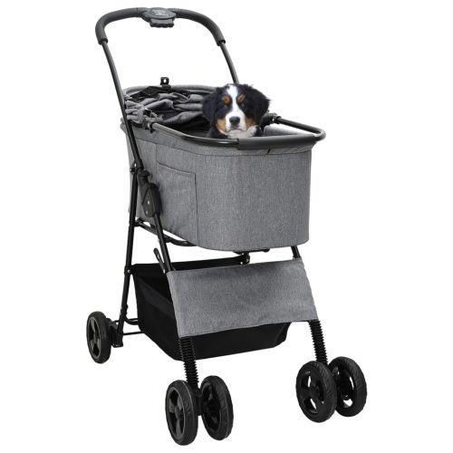  Összecsukható háziállat babakocsi Szürke 81 x 47 x 99 cm