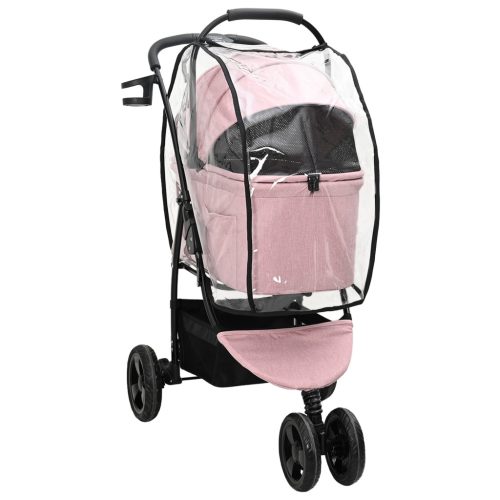  Összecsukható háziállat babakocsi Rózsaszín 78 x 54 x 101 cm