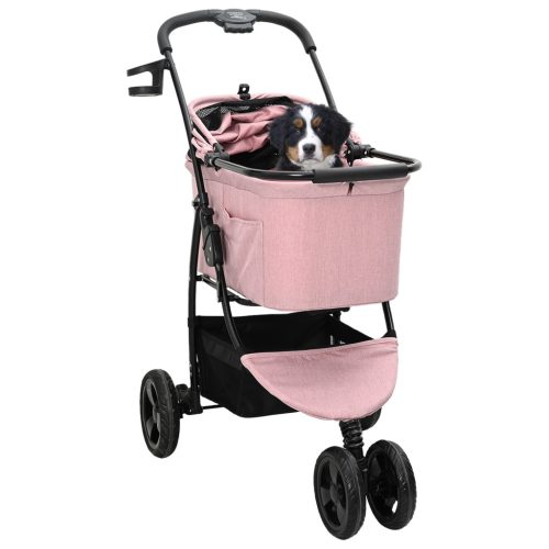  Összecsukható háziállat babakocsi Rózsaszín 78 x 54 x 101 cm