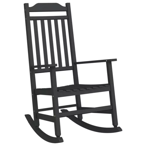  Kerti Hintaszék Fekete 65x84x114 cm HDPE