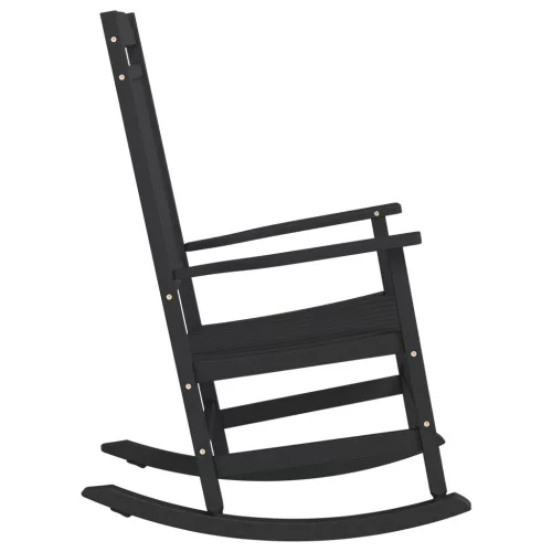  Kerti Hintaszék Fekete 65x84x114 cm HDPE