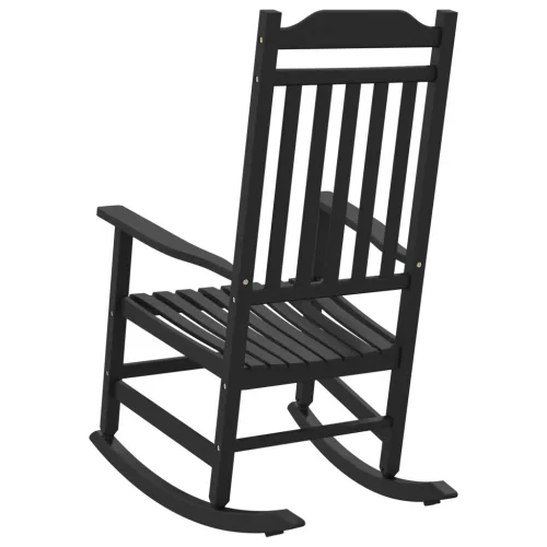  Kerti Hintaszék Fekete 65x84x114 cm HDPE