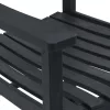  Kerti Hintaszék Fekete 65x84x114 cm HDPE