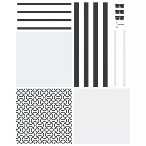  Belső Ajtó Fekete 76 x 201.5 cm Edzett üveg, Alumínium