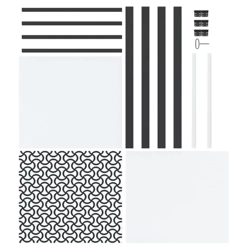  Belső Ajtó Fekete 83 x 201.5 cm Edzett üveg, Alumínium