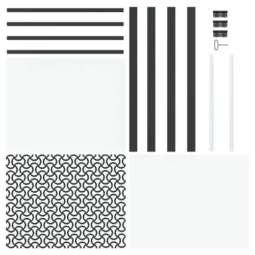  Belső Ajtó Fekete 102.5 x 201.5 cm Edzett üveg, Alumínium