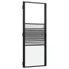  Belső Ajtó Fekete 83 x 201.5 cm Edzett üveg, Alumínium