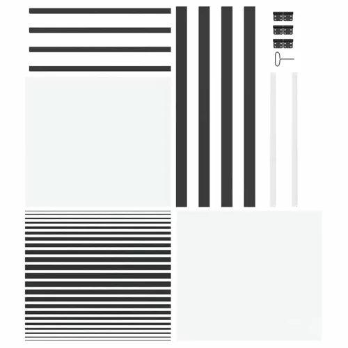  Belső Ajtó Fekete 83 x 201.5 cm Edzett üveg, Alumínium