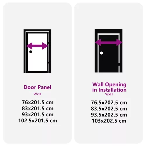  Belső Ajtó Fekete 83 x 201.5 cm Edzett üveg, Alumínium