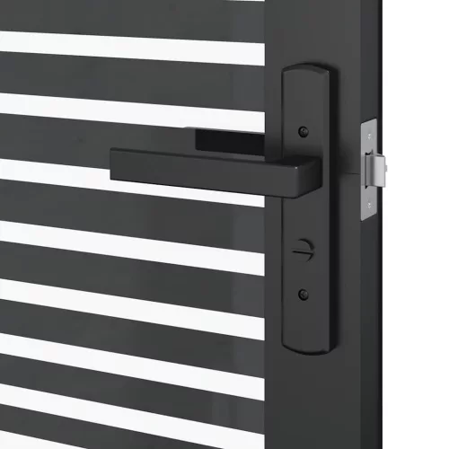  Belső Ajtó Fekete 93 x 201.5 cm Edzett üveg, Alumínium