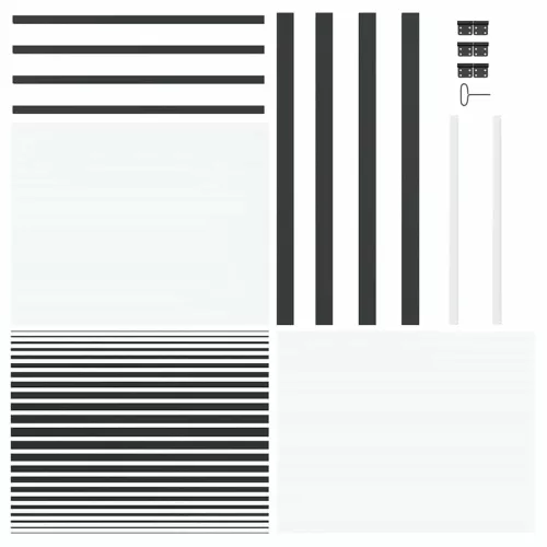  Belső Ajtó Fekete 93 x 201.5 cm Edzett üveg, Alumínium