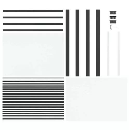  Belső Ajtó Fekete 102.5 x 201.5 cm Edzett üveg, Alumínium