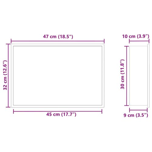  Zuhany Niche Ezüst 45 x 30 x 9,5 cm Rozsdamentes acél